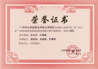 指导学生竞赛获奖证书